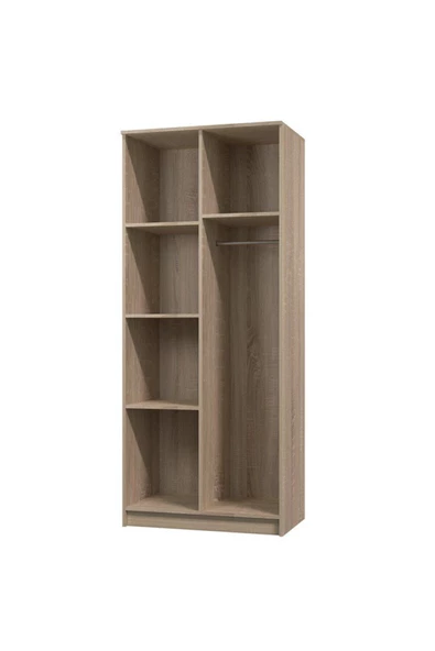 Tdesigno Açelya Giyinme Dolabı - Çok Amaçlı Dolap - Gardırop 80 Cm-2 Kapaklı - 5
