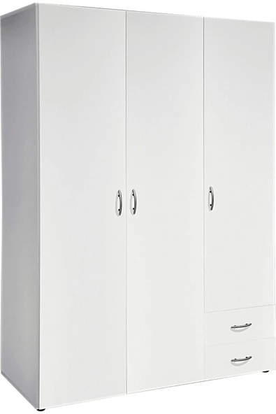 Tdesigno Ahu Giyinme Dolabı - Çok Amaçlı Dolap - Gardırop 120 Cm-3 Kapaklı-2 Çekmeceli - 7