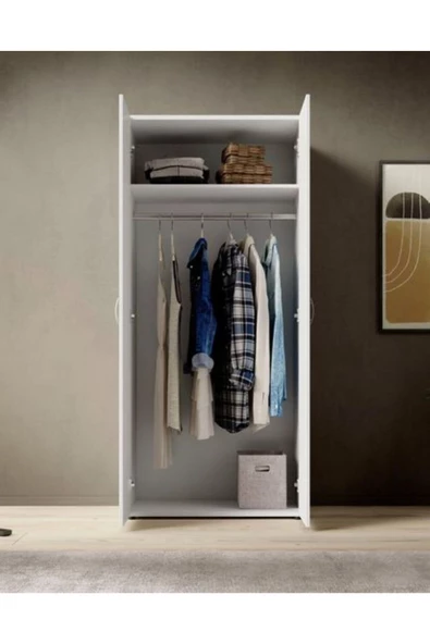 Tdesigno Ada Giyinme Dolabı - Çok Amaçlı Dolap - Gardırop 80 Cm - 3