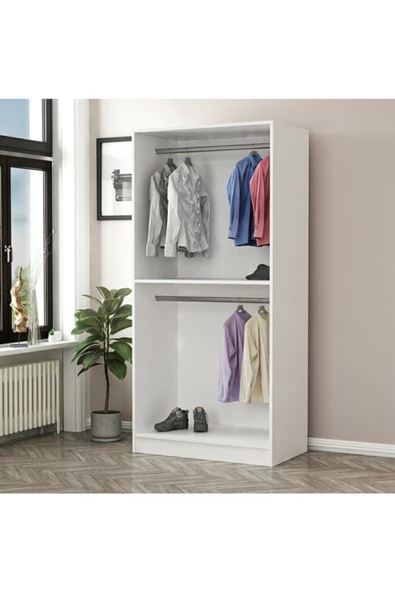 Tdesigno Tdesıgno Alper Giyinme Dolabı - Çok Amaçlı Dolap - Gardırop 80 Cm - Resim 4