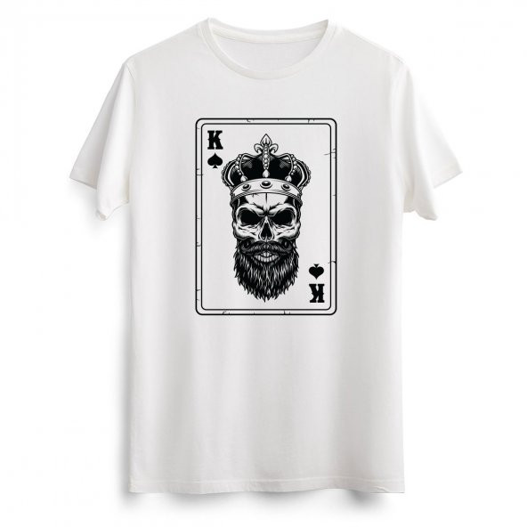 Maça Papaz İskambil Kağıdı Baskılı Tshirt - 1