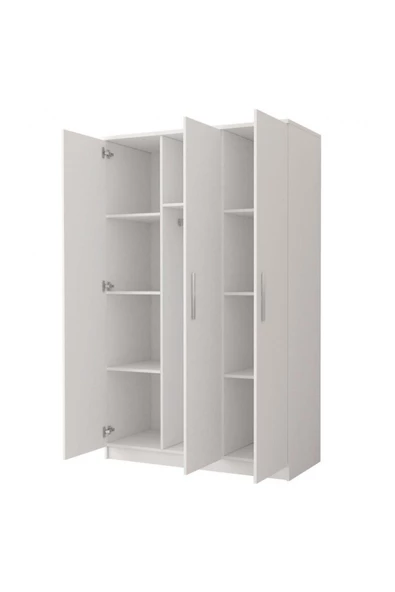 Tdesigno Ajda Giyinme Dolabı - Çok Amaçlı Dolap - Gardırop 120 Cm-3 Kapaklı - 3