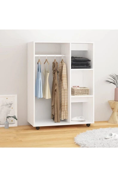 Tdesigno Alisa Giyinme Dolabı - Çok Amaçlı Dolap - Gardırop 80 Cm Açık Giyinme Dolabı