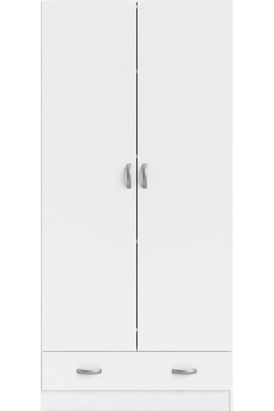 Tdesigno Aysu  Giyinme Dolabı - Çok Amaçlı Dolap - Gardırop 80 Cm-2 Kapaklı-1 Çekmeceli - 3