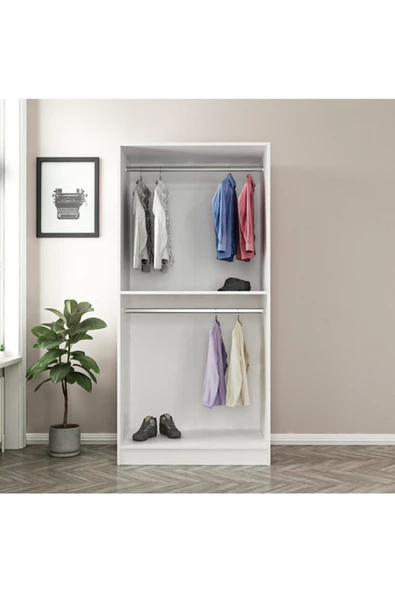 Tdesigno Tdesıgno Alper Giyinme Dolabı - Çok Amaçlı Dolap - Gardırop 80 Cm - Resim 6