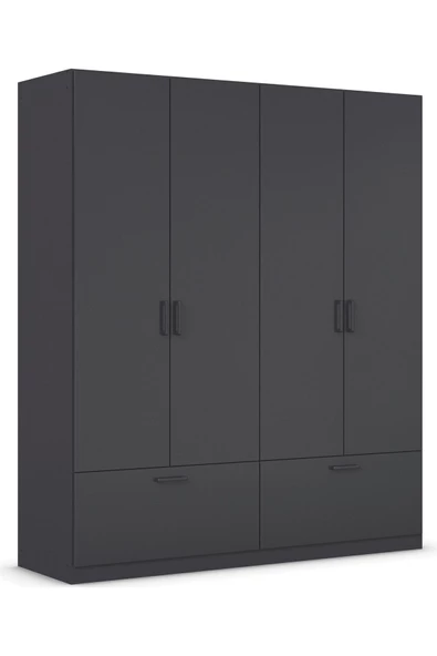 Tdesigno Alev Giyinme Dolabı - Çok Amaçlı Dolap - Gardırop 180 Cm-4 Kapaklı-2 Çekmeceli - Resim 2