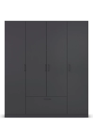 Tdesigno Alçin Giyinme Dolabı - Çok Amaçlı Dolap - Gardırop 180 Cm-4 Kapaklı-1 Çekmeceli - 3