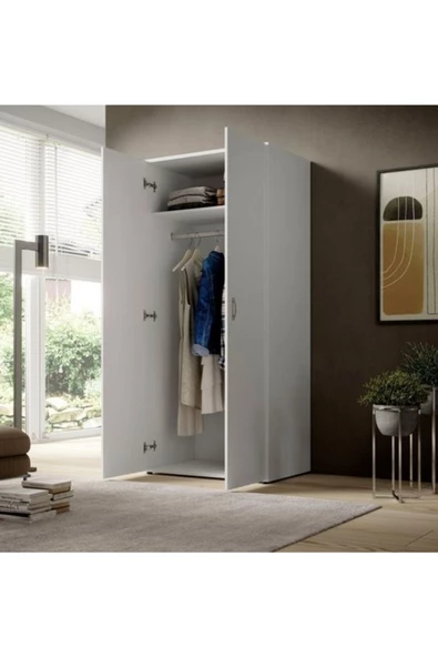 Tdesigno Ada Giyinme Dolabı - Çok Amaçlı Dolap - Gardırop 80 Cm - 4