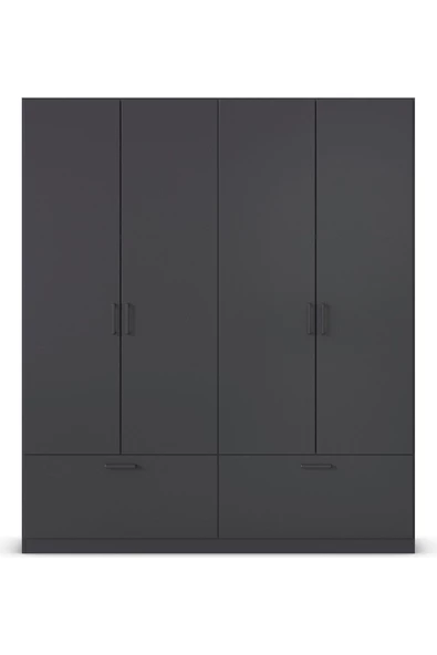 Tdesigno Alev Giyinme Dolabı - Çok Amaçlı Dolap - Gardırop 180 Cm-4 Kapaklı-2 Çekmeceli - Resim 3