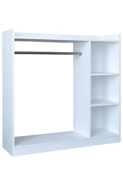 Tdesigno Ala Giyinme Dolabı - Çok Amaçlı Dolap - Gardırop 120 Cm Açık Giyinme Dolabı - Resim 3