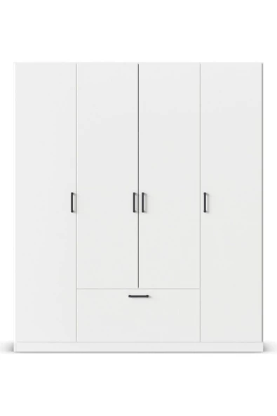 Tdesigno Alçin Giyinme Dolabı - Çok Amaçlı Dolap - Gardırop 180 Cm-4 Kapaklı-1 Çekmeceli - Resim 3