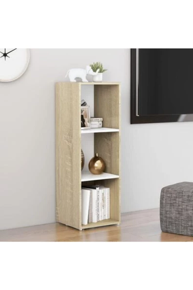 Tdesigno Tdesıgno Nur Televizyon Sehpası - Ünitesi -kitaplık-beyaz 108 Cm 3 Raflı - 4