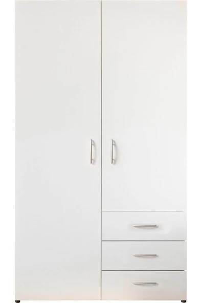 Tdesigno Akasya Giyinme Dolabı - Çok Amaçlı Dolap - Gardırop 100 Cm-2 Kapaklı-3 Çekmeceli - Resim 5