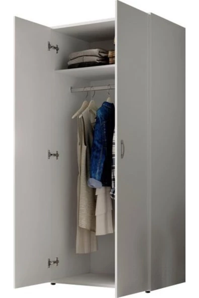 Tdesigno Ada Giyinme Dolabı - Çok Amaçlı Dolap - Gardırop 80 Cm - 6