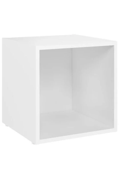 Tdesigno Tdesıgno Gülan Kitaplıklı Televizyon Sehpası - Ünitesi -kitaplık-beyaz 180 Cm 8 Raflı - 5