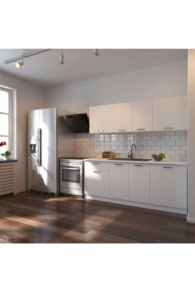 Tdesigno Sedef Hazır Mutfak Dolabı 200 Cm -beyaz– Tezgah Dahil Değil ürün görseli