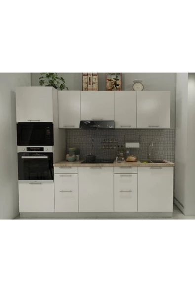 Tdesigno Tdesıgno Viva Mutfak 260 Cm Tezgah Dahil Değil-kiler Dahil Beyaz