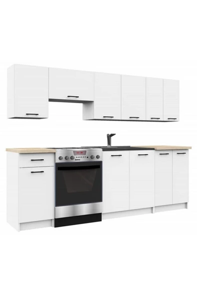 Tdesigno Tdesıgno Lavin Mutfak 240 Cm Tezgah Dahil Değil Beyaz
