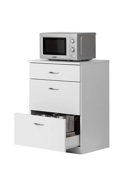 GC Ender Mutfak Çekmeceli Alt Modül 60 Cm Beyaz - Resim 3