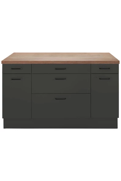 Tdesigno Alt Modül 130 cm Antrasit -tezgah Dahil - 1