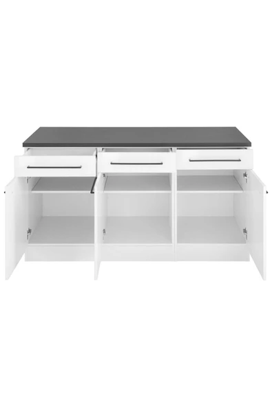 Tdesigno Kopya - Aden Mutfak Çekmeceli Alt Modül 180 Cm Beyaz -tezgah Dahil - 3