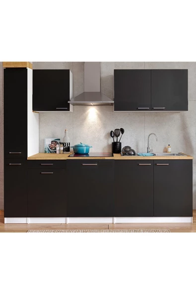 Tdesigno Pars Mutfak 280 Cm Tezgah Dahil Değil-kiler Dahil Siyah - 1
