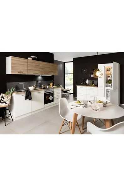 Tdesigno Ares Mutfak 6 Çekmeceli Alt Modül 120 Cm Beyaz Tezgah Dahil - Resim 5