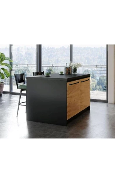 Tdesigno Sally Mutfak Adası - Alt Modül 100 Cm Antrasit ürün görseli