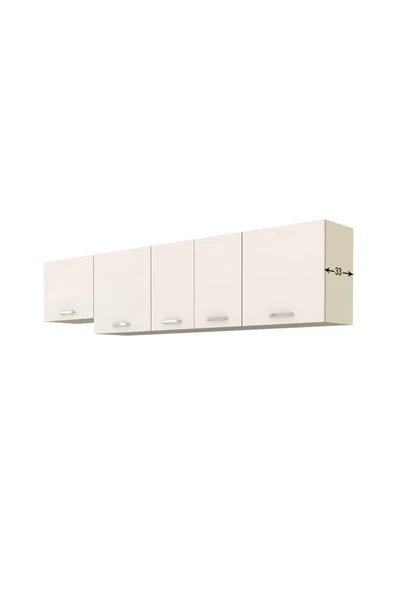 Tdesigno Üst Mutfak Dolabı 260 cm Beyaz - 1