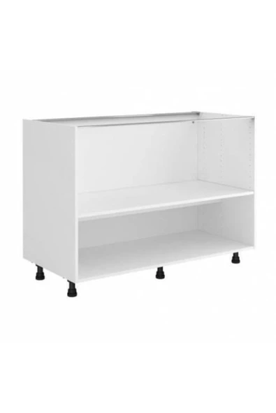 Tdesigno Ate Mutfak Alt Modül 120 cm Beyaz Tezgah Dahil - Resim 2