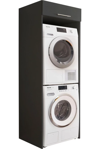 Tdesigno Hane Banyo Dolabı-Çok Amaçlı-Çamaşır Makinesi Dolabı Beyaz - 3