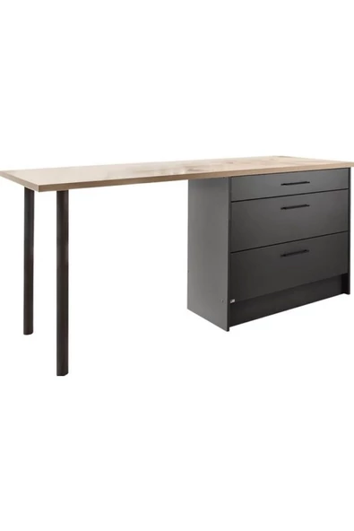 Tdesigno Pelin Mutfak Adası - Alt Modül 180 Cm Antrasit - 2