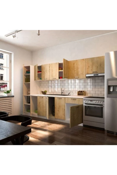 Tdesigno Arzu Hazır Mutfak Dolabı Kiler Dahil 320 cm - Resim 3