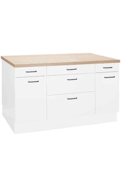 Tdesigno HELİN Mutfak Alt Modül 120 Cm Beyaz -tezgah Dahil - Resim 2