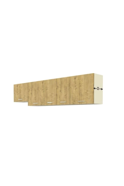 Tdesigno Mısra Üst Mutfak Dolabı 260 Cm - 7