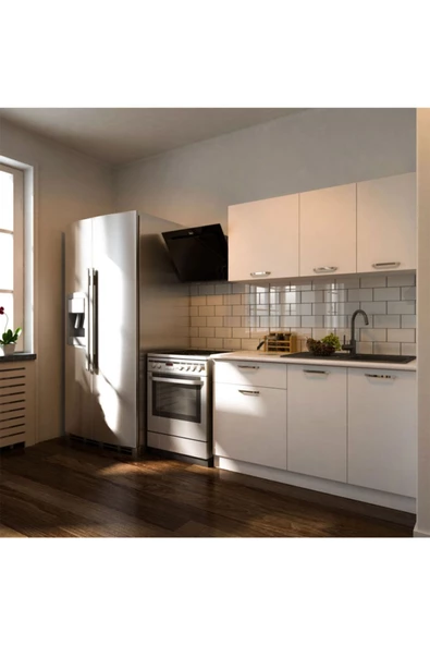 Tdesigno Eftalya Hazır Mutfak Dolabı 140 Cm - Tezgah Dahil Değil - Beyaz ürün görseli
