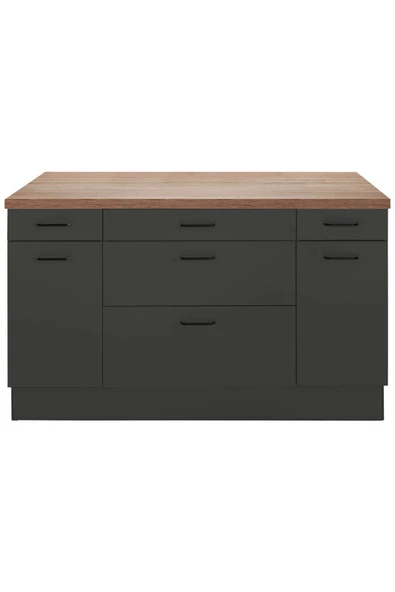 GC HELİN Mutfak Alt Modül 160 Cm Antrasit -tezgah Dahil - Resim 2