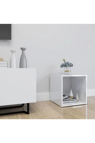 Tdesigno Tdesıgno Melis -kitaplık- Açık Raf - Beyaz 1 Raflı 30 Cm - 3
