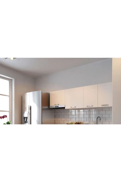 T Designo Melodi Üst Mutfak Dolabı 200 cm beyaz - Resim 6