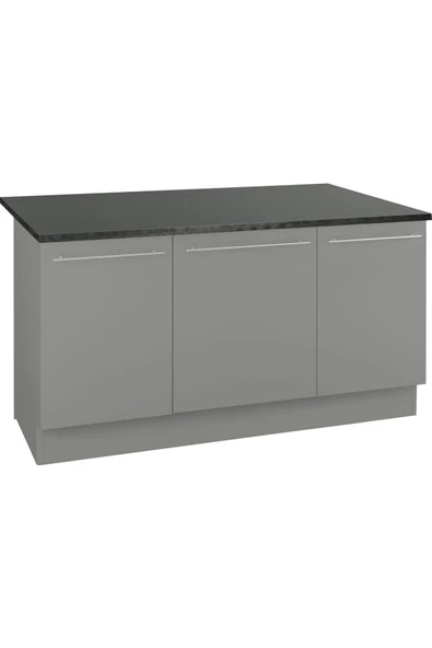 Tdesigno Stella Mutfak Adası Alt Modül 120 cm Beyaz Tezgah Dahil - 2