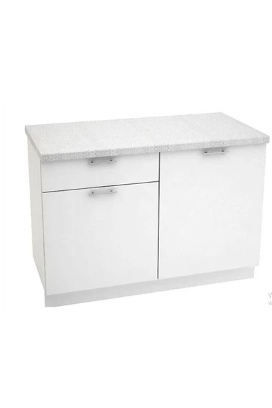 Tdesigno Defne Mutfak Alt Modül 120 Cm Beyaz Tezgah Dahil Değil ürün görseli