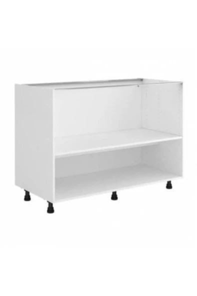Tdesigno Ate Mutfak Alt Modül 100 cm Beyaz Tezgah Dahil - 2