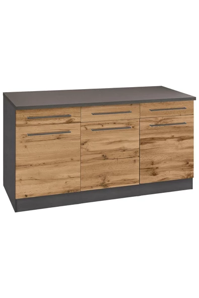 Tdesigno Dema Mutfak Çekmeceli Alt Modül 180 Cm Antrasit-tezgah Dahil ürün görseli