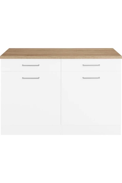 Tdesigno Ares Mutfak Çekmeceli Alt Modül - Dolap 120 Cm Beyaz (TEZGAH DAHİL DEĞİLDİR) - 2