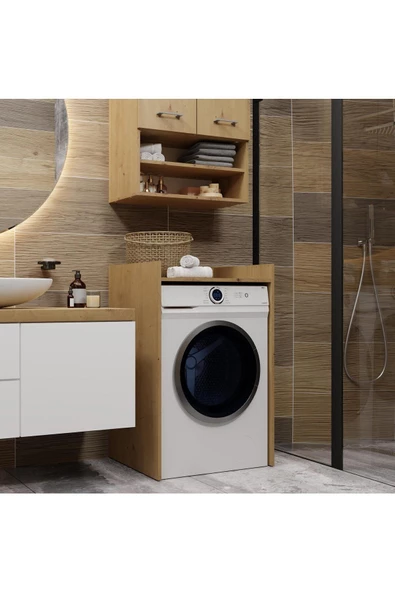 Tdesigno Ulya Banyo Dolabı-Çok Amaçlı-Çamaşır Makinesi Dolabı-ALT DOLAP - 2