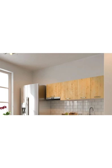 Tdesigno Ipek Üst Mutfak Dolabı 200 Cm – Safir Meşe - 4