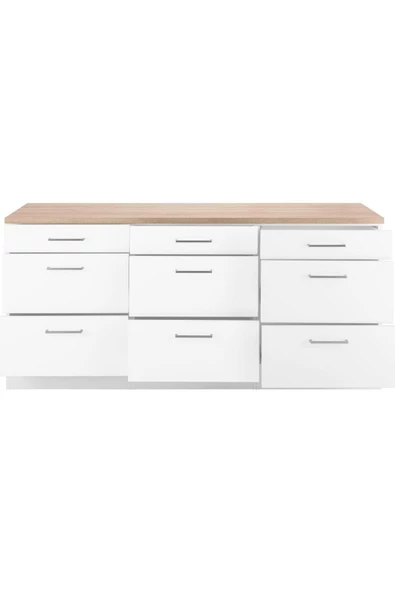 Tdesigno Arita Mutfak Çekmeceli Alt Modül 150 cm Beyaz Tezgah Dahil Td-ari-011 - Resim 2