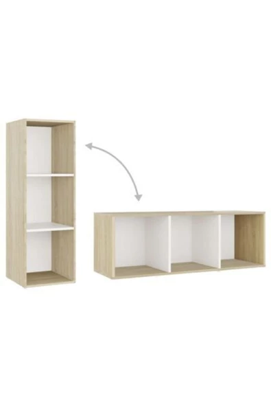 Tdesigno Tdesıgno Dilha -kitaplık-ofis Dolabı - Beyaz 6 Raflı 90 cm - 3