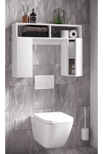 Tdesigno Uhde Klozet Arkası-Üstü-Banyo Dolabı-Çok Amaçlı