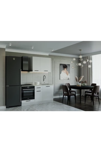 Tdesigno Bedez Mutfak 160 Cm Tezgah Dahil Değil Beyaz ürün görseli